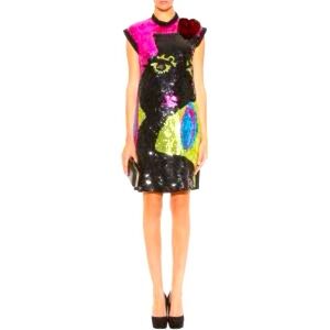 Lanvin, Vintage Dress with sequins and flower S/M